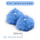 Pompom - Pelúcia Azul Céu 50 Mm - C/50 Unidades - Nybc