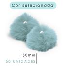 Pompom - Pelúcia Cinza Claro 50 Mm - C/50 Unidades - Nybc