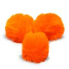 Pompom - Pelúcia Laranja Neon - 70 Mm - 30 Unidades - Nybc