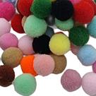Pompom poliéster 10mm para Laços Tiaras Roupas e Artesanatos com 100 unidades