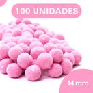 Pompom Rosa Claro - 14Mm Pacote Com 100 Unidades - Nybc