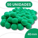 Pompom Verde Bandeira - 40Mm Pacote Com 50 Unidades - Nybc