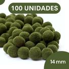 Pompom Verde Musgo - 14Mm Pacote Com 100 Unidades - Nybc