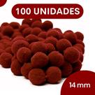 Pompom Vinho - 14Mm Pacote Com 100 Unidades - Nybc