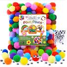 Pompons Caydo 400 peças 2,5 cm Cores Sortidas para Artesanato DIY