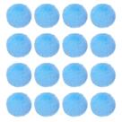 Pompons de pele sintética PATIKIL de 8 cm para chapéus, 16 peças em azul celeste