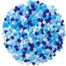 Pompons decorativos Tegeme 2000 unidades da série azul de 1 cm