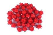 Pompons decorativos YYCRAFT 100 unidades de glitter vermelho de 25 mm