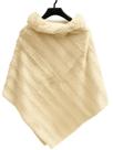 Ponche Luxo Gola Alta Capa Inverno Feminino Cachecol Lã Tricot