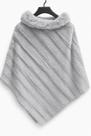 Ponche Luxo Gola Alta Capa Inverno Feminino Cachecol Lã Tricot