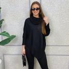 Poncho Bico Feminino Punho Tricô Gola Capa Inverno Casual Lã Poncho Bico Feminino Punho Tricô Gola Capa Inverno Casual Lã