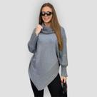 Poncho Bico Tricot Gola Alta Punho Feminino Inverno Casaco
