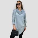Poncho Bico Tricot Gola Alta Punho Feminino Inverno Casaco Poncho Bico Tricot Gola Alta Punho Feminino Inverno Casaco
