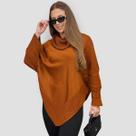 Poncho Bico Tricot Gola Alta Punho Feminino Inverno Casaco