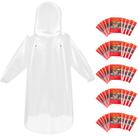 Poncho Bruvoalon Desechable Impermeable de PE Transparente Paquete de 50