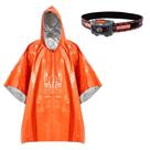 Poncho de Emergência Aluminizado + Lanterna de Cabeça Katori Poncho de Emergência Aluminizado + Lanterna de Cabeça Katori