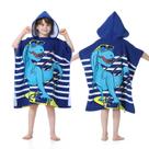 Poncho de toalha de praia com capuz para crianças MOKANI 75x75 cm azul Poncho de toalha de praia com capuz para crianças MOKANI 75x75 cm azul
