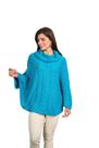 Poncho de Trico Feminino Casaco feminino Azul ref.52182