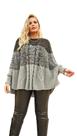 Poncho de trico feminino preto 52193