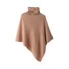 Poncho Feminino De Cashmere Macio E Quente Com Gola Alta, Xale De Lã 100% Tricotado, Pulôver Com Poncho Feminino De Cashmere Macio E Quente Com Gola Alta, Xale De Lã 100% Tricotado, Pulôver Com