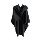 Poncho Feminino De Caxemira Quente De Inverno Cor Sólida Dupla Face Designer Manta Cachecol Capa Poncho Feminino De Caxemira Quente De Inverno Cor Sólida Dupla Face Designer Manta Cachecol Capa