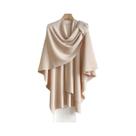 Poncho Feminino De Inverno Quente Em Cashmere Cor Sólida Dupla Face Designer Manta Cachecol Capa