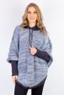Poncho feminino de malha patchwork 60003