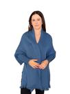 Poncho Feminino de Tricot Inverno com Manga Echarpe Liso Macio e Elegante Poncho Feminino de Tricot Inverno com Manga Echarpe Liso Macio e Elegante