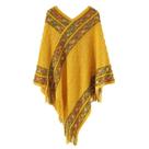 Poncho Feminino Listrado Com Franjas, Xale De Algodão Tricotado, Lenço Étnico Para Viagens Quentes Poncho Feminino Listrado Com Franjas, Xale De Algodão Tricotado, Lenço Étnico Para Viagens Quentes