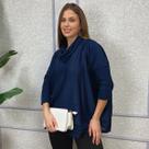 Poncho Feminino Tricot Mousse Liso Gola Alta Casaco Inverno Poncho Feminino Tricot Mousse Liso Gola Alta Casaco Inverno