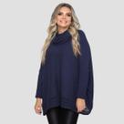 Poncho Feminino Tricot Mousse Liso Gola Alta Casaco Lã Inverno Poncho Feminino Tricot Mousse Liso Gola Alta Casaco Lã Inverno