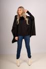 Poncho Pietra Gola de Pelo Feminina Lamour