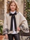 Poncho Tricô Crú Floral Animê