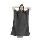 Poncho Unissex Oversized De Secagem Rápida Com Capuz, Robe De Praia, Toalha Para Troca De Roupa De