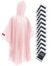 Ponchos de chuva descartáveis Hitituto, pacote com 12, rosa, impermeáveis, 127 x 114 cm