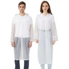 Ponchos de chuva UPSEN para adultos e mulheres, pacote com 2 unidades reutilizáveis A-white