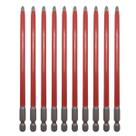 Ponta Bits PH2 150mm Magnética antiderrapante fenda hex longa Kit 10 peças 1/4