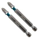 Ponta Bits Ph2 70mm Antiderrapante Ponteira Parafusadeira 2 peças Aço S2