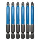 Ponta Bits PH2 7cm XL Magnética Antiderrapante Ponteira Parafusadeira Imã Aço cromo Maxprospa Kit 6 peças