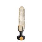 Ponta Cristal Lemuriano Natural Com Base Giratória 300g 16cm