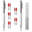 Ponta de carboneto de tungstênio Scriber Tool Ofasixx com 10 recargas e 1 régua