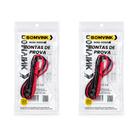 Ponta de Prova Pino 90 16A Ponta Agulha Banana 4mm Cabo Multímetro BOM-6000 Bomvink Ponta de Prova Pino 90 16A Ponta Agulha Banana 4mm Cabo Multímetro BOM-6000 Bomvink