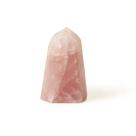 Ponta de quartzo rosa polido