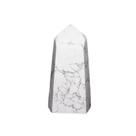 Ponta Howlita Sextavado Pedra Natural Lapidado 6 a 8cm