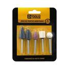 Ponta Montada Abrasiva Para Micro Retífica Kit 5 Peças Haste 3mm - Dtools Ponta Montada Abrasiva Para Micro Retífica Kit 5 Peças Haste 3mm - Dtools