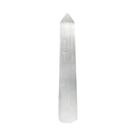 Ponta Obelisco Pedra Natural Selenita 20cm - Purificação
