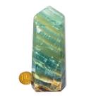 Ponta Ônix Azul Pedra Natural 11 a 12cm Média 320g Tipo B