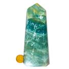 Ponta Ônix Azul Pedra Natural 14 a 15cm Média 530g Tipo B