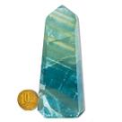 Ponta Ônix Azul Pedra Natural 9 a 10cm Média 205g Tipo B