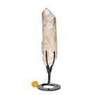 Ponta Quartzo Cristal Pedra Natural Bruto 19cm 406g com Base